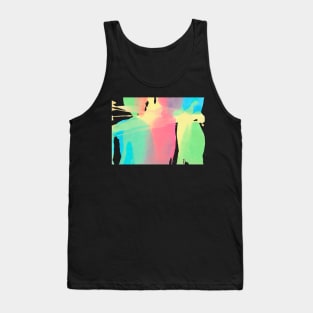 Abstact Rainbow Watercolor Art Tank Top